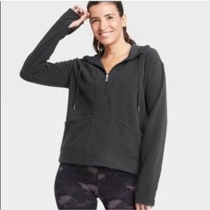 all In motion Women’s Black Half Zip Fleece Sweatshirt NWT